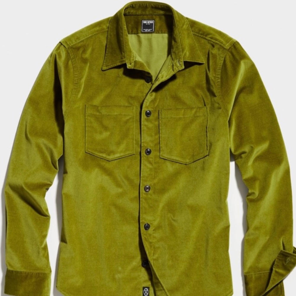 TODD SNYDER Italian Velvet Overshirt Size M